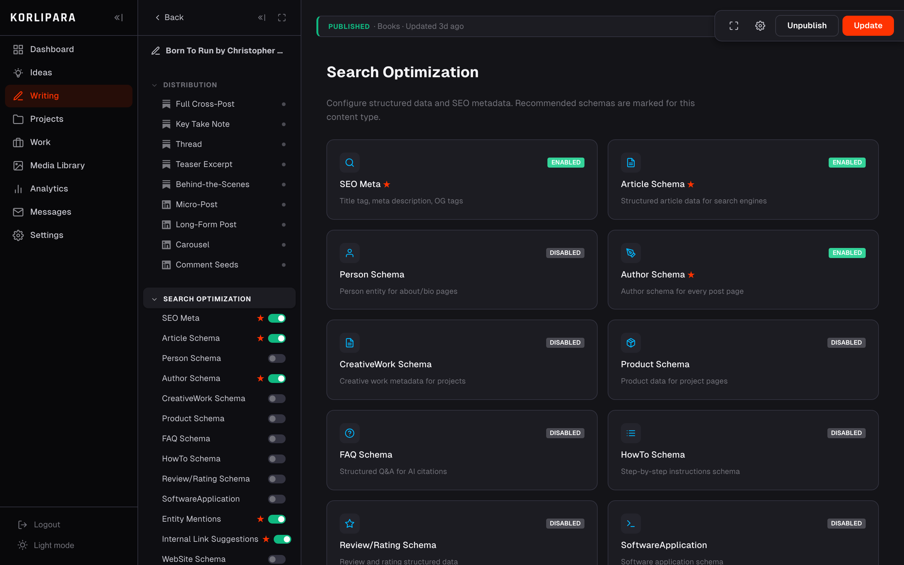 Authorship traceability on every field
