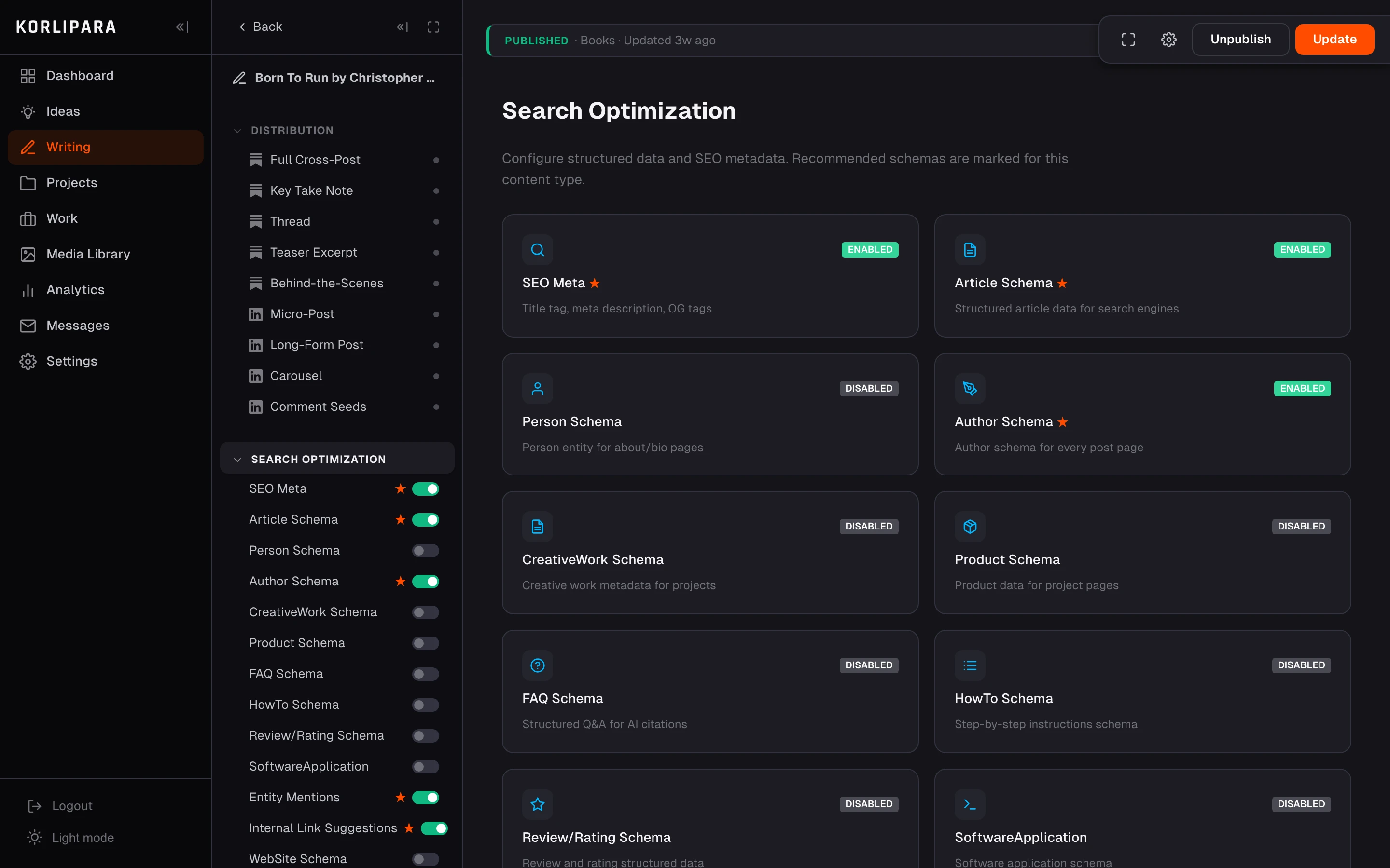 Authorship traceability on every field